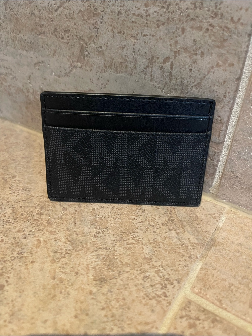 Michael Kors Black Monogram Card Case
